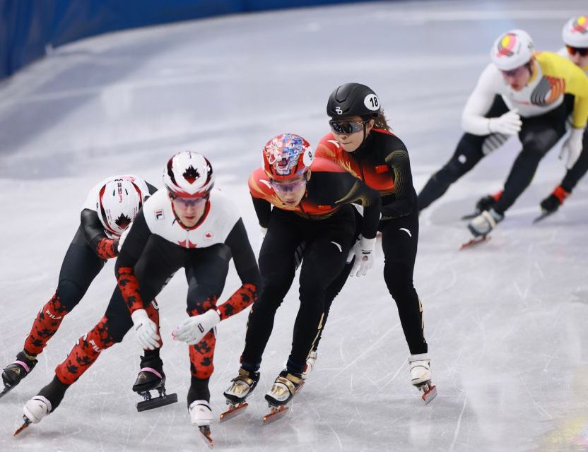 米兰冬奥会短道速滑混合团体接力1/4决赛 中国队晋级半决赛