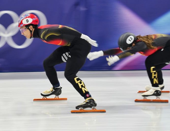 米兰冬奥会短道速滑混合团体接力半决赛 中国队晋级决赛
