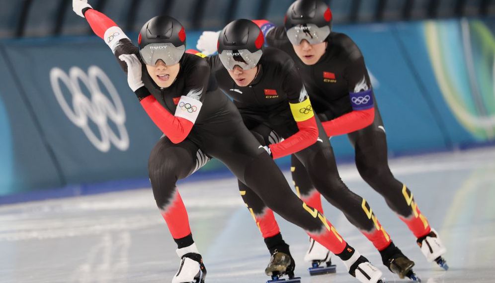 米兰冬奥会速滑男子团体追逐资格赛 中国队晋级