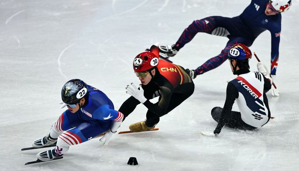 米兰冬奥会短道速滑男子500米预赛 刘少昂和林孝埈成功晋级