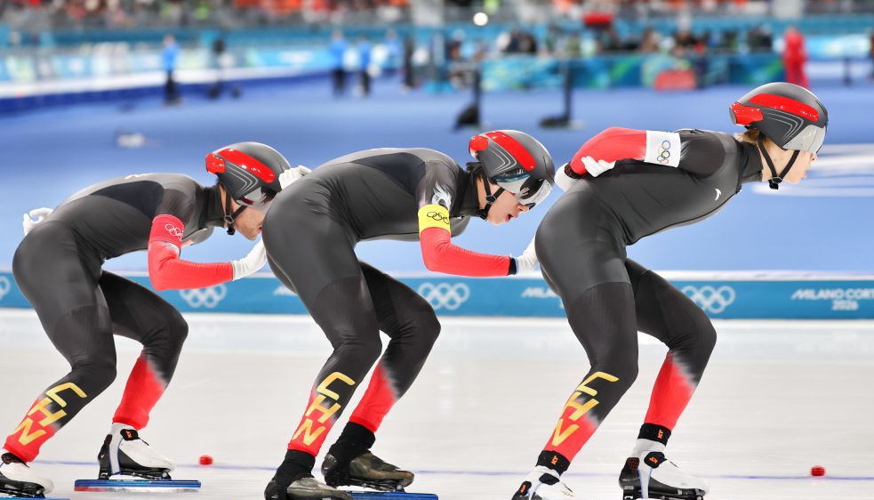 米兰冬奥会速度滑冰男子团体追逐半决赛 中国队无缘晋级A组决赛