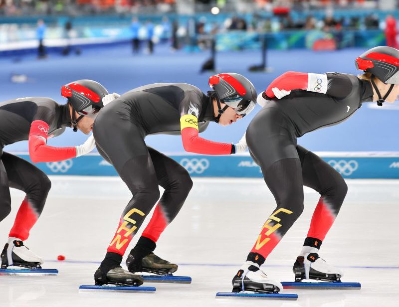 米兰冬奥会速度滑冰男子团体追逐半决赛 中国队无缘晋级A组决赛