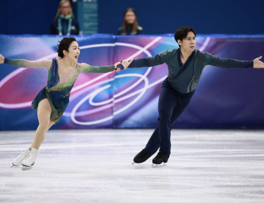 米兰冬奥会花样滑冰双人自由滑 隋文静、韩聪第五