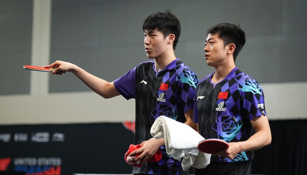WTT美国大满贯赛男子双打1/4决赛 袁励岑/温瑞博成功晋级