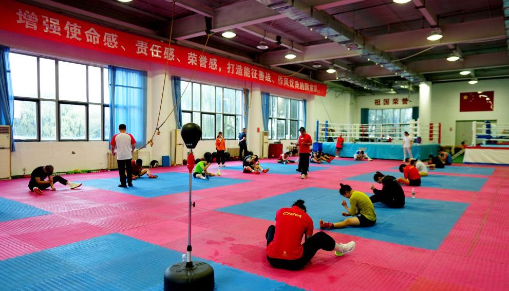 中国拳击队在京备战名古屋亚运会