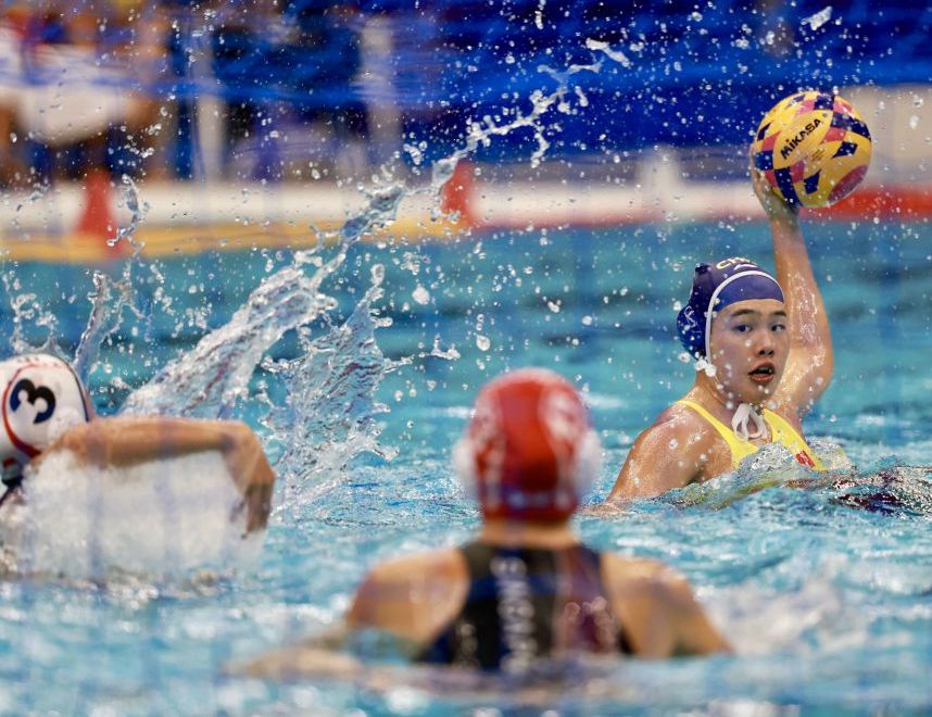 爱知-名古屋亚运会女子水球循环赛第9场 中国27比6战胜新加坡