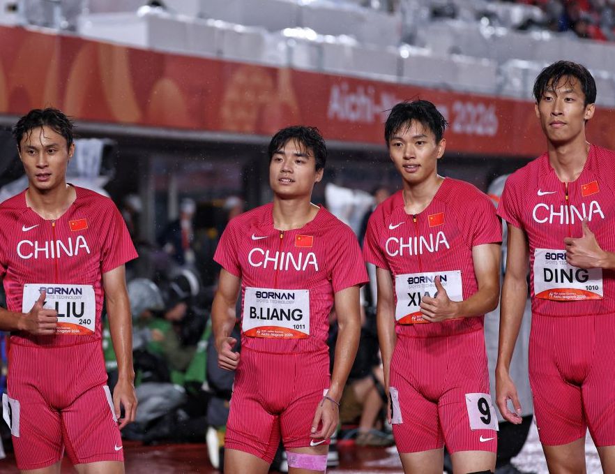 爱知-名古屋亚运会田径男子4X400米接力决赛 中国队获得第五名