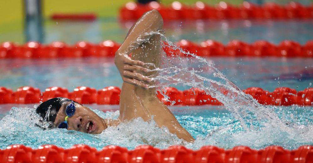 图为张展硕在比赛中。（中国体育图片 安灵均 摄）